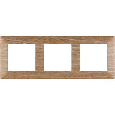 Valena LIFE Рамка 3 поста светлое дерево универсальная