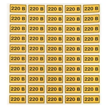 Наклейка ''220В'' 20х40мм