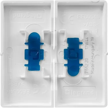 Valena LIFE Лицевая панель для выключателя двухклавишного с подсветкой Белая