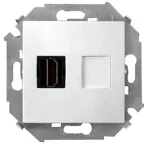 15 Розетка для подключения HDMI-разъёма аудио/видео, v1.4, тип А, белый