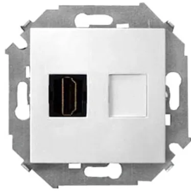 15 Розетка для подключения HDMI-разъёма аудио/видео, v1.4, тип А, белый