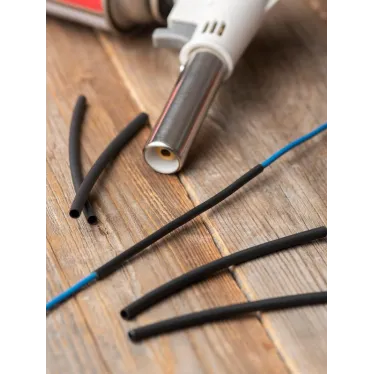 Термоусаживаемая трубка ТУТк с клеевым слоем нг 3/1 черная в отрезках по 1м PROxima