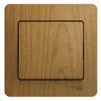 Выключатель одноклавишный, в сборе схема 1, дуб