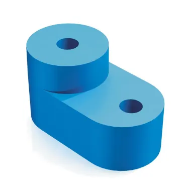 Изолятор нулевой шины угловой синий