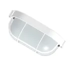 Светильник НПП-03-60-022 IP65 Банник 1402 Овал малый матовый/корпус с решеткой белый