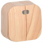 GLORY Выключатель двухклавишный наружный сосна с индикацией