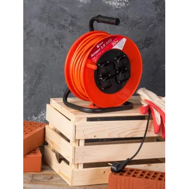 Удлинитель на катушке 'Атлант 2.0' 4 гнезда 30м с заземлением КГ 3x1.5 16А/3.5кВт IP44 PROxima