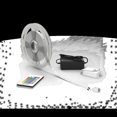 Лента светодиодная LED 5050/30RGB+30W-SMD 6 Вт/м 390 лм/м RGBW DC 12В IP20 10мм комплект лента и драйвер (блистер 3м) Basic Gauss