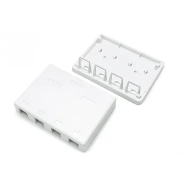 Корпус настенной розетки для установки 4-х вставок типа Keystone Jack