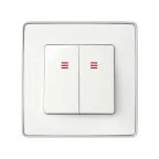 Кнопка двойная с подсветкой, 10А 250В, S82,82N, механизм