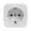 Розетка Минск 1-местная ОП 16А с заземлением белая