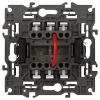 Выключатель двойной, 10АХ-250В, Эра Elegance, антрацит,14-1104-05