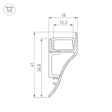 Профиль ARH-CON-2000 ANOD (ARL, Алюминий)