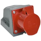 Розетка кабельная 16А 3Р+E IР44 на поверхность 380В 114