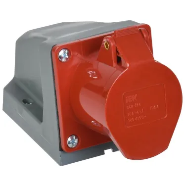 Розетка кабельная 16А 3Р+E IР44 на поверхность 380В 114