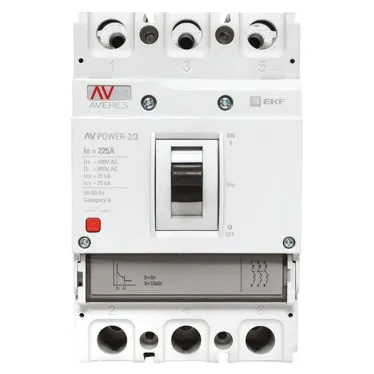 Выключатель автоматический AV POWER-2/3 225А 35кА TR