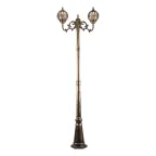 Светильник НТУ-2х60w столб Е27 IP44 черное золото