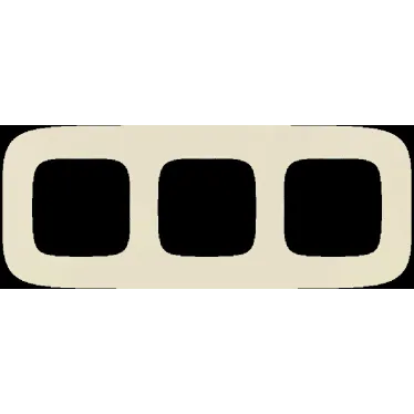 Valena ALLURE Рамка 3 поста слоновая кость универсальная