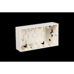 15 Коробка для наружного монтажа на 2 поста слоновая кость