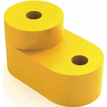 Изолятор нулевой шины угловой желтый