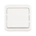 Quteo Переключатель одноклавишный наружный IP44 белый 10А