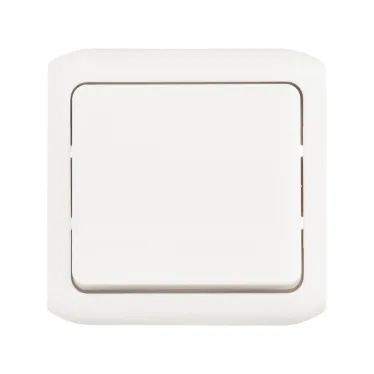 Quteo Переключатель одноклавишный наружный IP44 белый 10А
