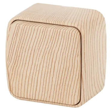 Выключатель Intro Polo 3-101-11 одноклавишный 10A-250В, IP20, ОУ, сосна