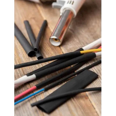 Набор ТУТ клеевые нг черн. Разного диаметра (3/1, 4.8/1.6, 6/2, 9/3, 12/4) 21шт 100мм. EKF