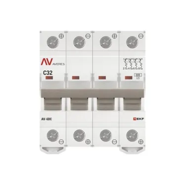 Выключатель автоматический AV-6 DC 4P 32A (C) 6kA AVERES
