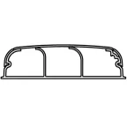 Кабель-канал 70х22 плинтусный треxсекционный с крышкой IN-Liner FRONT