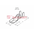 Клемма плоская штекер 6.3 мм 0,5-1.5 кв мм (РП-п 1.5-(6.3) L - 20 мм), REXANT