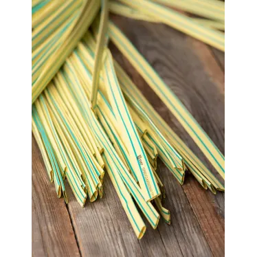 Трубка термоусаживаемая ТУТ нг 14/7 желто-зеленая в отрезках по 1м PROxima