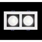 Светильник светодиодный ДВО-212 2x8W 4000K 55 град. белый карданный IP40