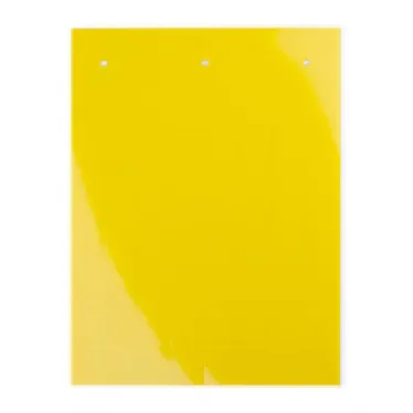 Табличка полужесткая 49x15мм. Клейкое основание. ПВХ-0,5. Желтая (12 шт. на пластине, упак. по 10 листов)