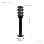 Садово-парковый светильник НТУ 01-60-014 Поллар напольный черный IP54 Е27 max60Вт h650мм