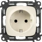 Valena ALLURE Розетка силовая 2К+З 16А 250В винтовые зажимы слоновая кость