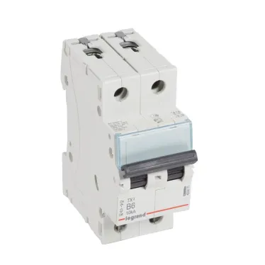 Автоматический выключатель TX? 6000 - 10 кА - тип характеристики B - 2П - 230/400 В~ - 6 А - 2 модуля