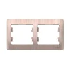 GLOSSA 2-постовая рамка, горизонтальная, сосна