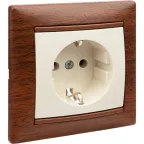 VALENA Розетка с заземлением в рамку слоновая кость