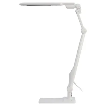 Светильник настольный светодиодный NLED-497-12W-W на струбцине и с основанием белый
