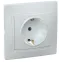 Розетка 1-местная с заземляющим контактом с защитной шторкой 16А керамика КВАРТА белая (РСш10-3-КБ )
