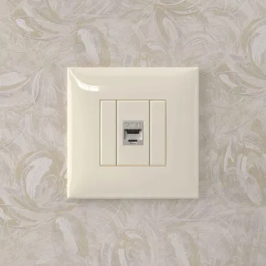 Avanti Компьютерная розетка RJ-45 без шторки в стену кат.5e одинарная экранированная Ванильная дымка