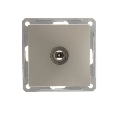 W59 Розетка телевизионная TV скрытая в рамку шампань