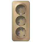 Розетка BLANCA наружная 3-я с заземлением со шторками с изоляционной пластиной 16А 250В титан