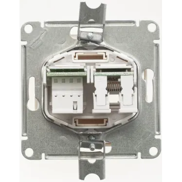 W59 Розетка телефон/компьютер категория 5е в рамку бежевая