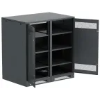 Шкаф LINEA B (пустой) 1450х1400х950мм двустворчатая металлическая дверь черный