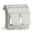 BRAVA Адаптер для 2 информационныx разъемов Keystone белый 2 модуля