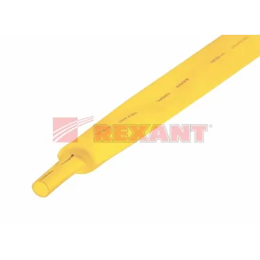 Термоусаживаемая трубка 22,0 11,0 мм, желтая, упаковка 10 шт. по 1 м, REXANT