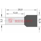 Наконечник штыревой втулочный изолир F-18 мм 4 кв мм (НШВи 4.0-18) серый, REXANT