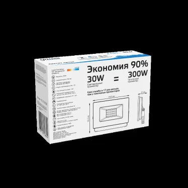 Прожектор светодиодный ДО 30 Вт 2700 лм 6500К AC 220В IP65 126х136х126мм Elementary G2 Gauss